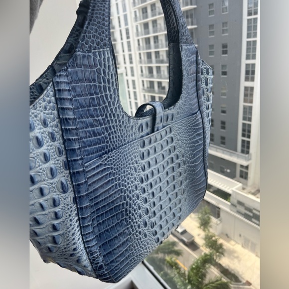 Brahmin large blue Croc tote with dust bag - Picture 4 of 5